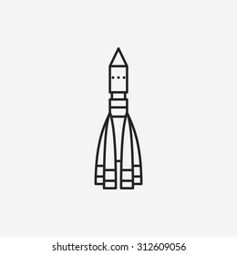 Missile line icon