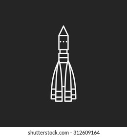 Missile line icon