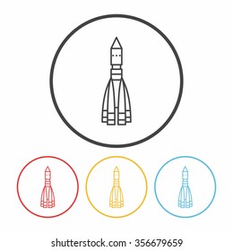 Missile line icon