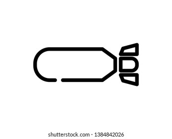 missile line icon. Element of missile icon for mobile concept and web apps. Thin line missile icon can be used for web and mobile - Vector