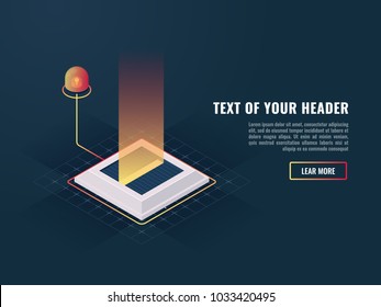 Missile mine with the abnormal indicator, concept of presentation new digital product or program complex, nuclear reactor isometric vector illustration Missile mine with the abnormal indicator, concept of presentation new digital product or program complex, nuclear reactor isometric vector illustration