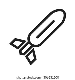 Missile, nuclear, bomb icon vector image. Can also be used for military. Suitable for use on web apps, mobile apps and print media.