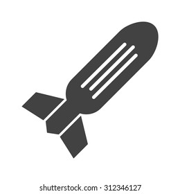 Missile, nuclear, bomb icon vector image. Can also be used for military. Suitable for use on web apps, mobile apps and print media.