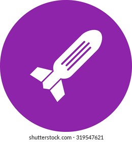 Missile, nuclear, bomb icon vector image. Can also be used for military. Suitable for use on web apps, mobile apps and print media.