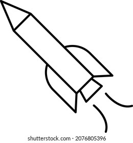 Missile Pencil Isolated Vector icon which can easily modify or edit

