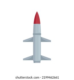 Symbol für die Leistung von Raketen. Flache Illustration von Raketenstärke, Vektorsymbol einzeln auf weißem Hintergrund