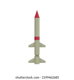 Missile Projectile Icon. Flat Illustration Of Missile Projectile Vector Icon Isolated On White Background