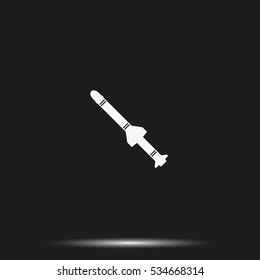 Missile rocket icon.