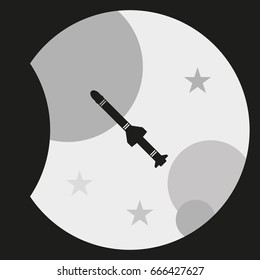 Missile rocket icon.