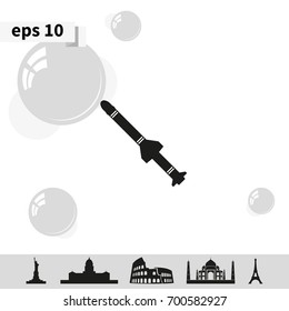 Missile rocket icon.