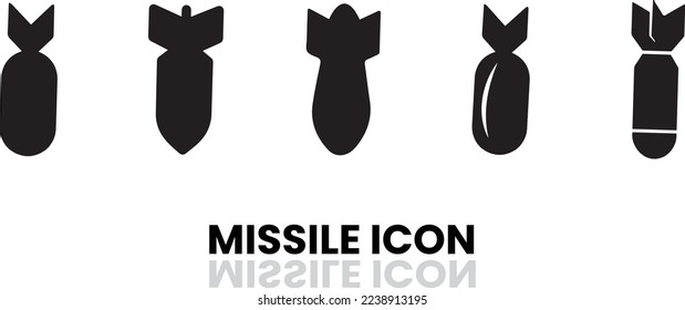 Missile and rocket icon for war website