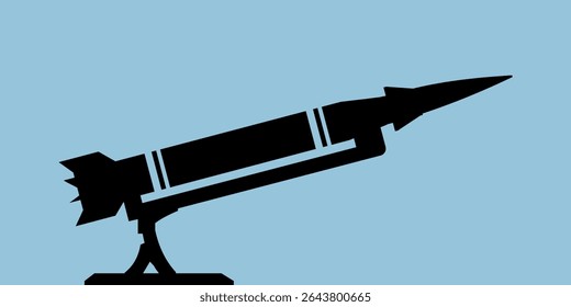 Ilustração do exército de tecnologia de foguetes de míssil
