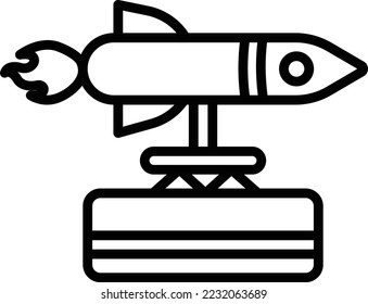 missile rocket Vector Icon which is suitable for commercial work and easily modify or edit it
