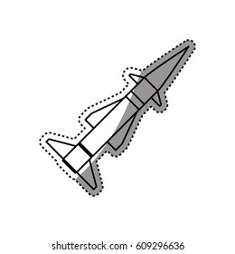 Missile rocket weapon icon vector illustration graphic design