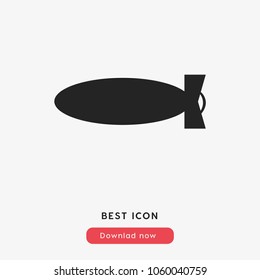 Missile  sign icon vector, rocket symbol vector illustration for web and mobil app isolated on grey background