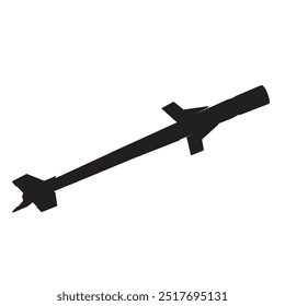 Missile silhouette, high quality vector

