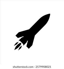 Missile silhouette vector icon sign symbol illustration design.