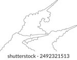 Missile, Simple Line Drawing, Rocket Missile, Ballistic Missile, Launch Pad, Black Line, Missile Attack, Vector, Icon,  Weapon, Attack, 
