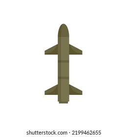 Icono del cielo de misiles. Ilustración plana del icono del vector del cielo de misiles aislado en fondo blanco