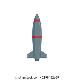 Missile Strike Icon. Flat Illustration Of Missile Strike Vector Icon Isolated On White Background