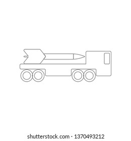 missile system icon. Element of Army for mobile concept and web apps icon. Outline, thin line icon for website design and development, app development