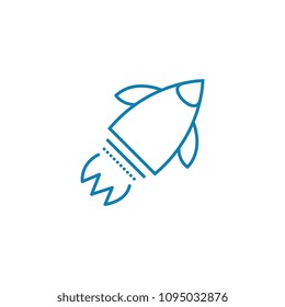 Missile technology linear icon concept. Missile technology line vector sign, symbol, illustration.