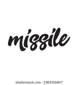 missile text on white background.