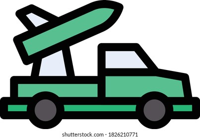 Flachfarbsymbol für Flugkörper 
