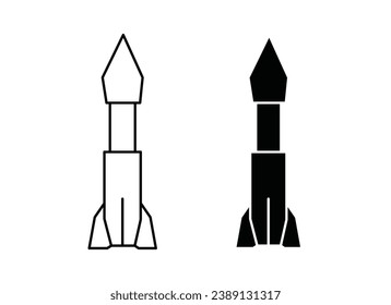 Missile vector icon set. vector illustration