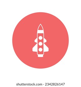 Missile vector icon which can easily modify or edit

