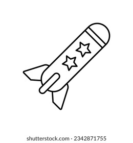Missile vector icon which can easily modify or edit

