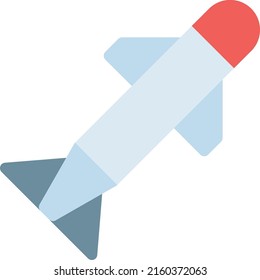 ilustración de misil Vector en un fondo transparente. Símbolos de calidad superior. Iconos vectoriales de color de línea para el concepto y el diseño gráfico. 
