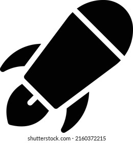 missile   Vector illustration on a transparent background. Premium quality symmbols. Glyphs vector icons for concept and graphic design.