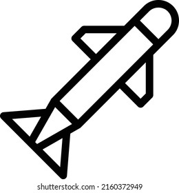 missile   Vector illustration on a transparent background. Premium quality symmbols. Thin line vector icons for concept and graphic design. 
