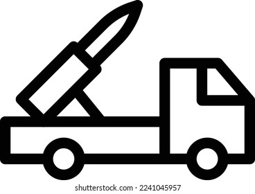 missile Vector illustration on a transparent background. Premium quality symmbols. Thin line vector icons for concept and graphic design.