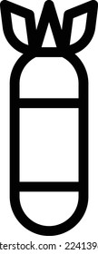 ilustración de misil Vector en un fondo transparente. Símbolos de calidad superior. Iconos vectoriales de línea delgada para el diseño de conceptos y gráficos.  