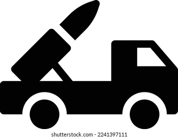 missile Vector illustration on a transparent background. Premium quality symmbols. Glyphs vector icons for concept and graphic design.