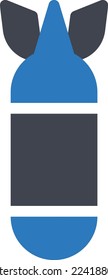 ilustración de misil Vector en un fondo transparente. Símbolos de calidad superior. Iconos vectoriales de glifos para diseño de conceptos y gráficos.