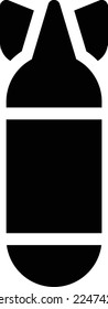 ilustración de misil Vector en un fondo transparente. Símbolos de calidad superior. Iconos vectoriales de glifos para diseño de conceptos y gráficos.
