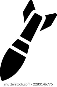 missile vector illustration on a transparent background.Premium quality symbols.Glyphs vector icons for concept and graphic design.