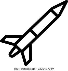 ilustración de misil Vector en un fondo transparente. Símbolos de calidad superior. Iconos vectoriales de línea delgada para el diseño de conceptos y gráficos. 
