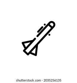 Símbolo del logotipo del vector de armas de misil para el diseño gráfico y la Web