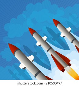 missile weapons rocket placard