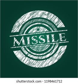 Missile written with chalkboard texture