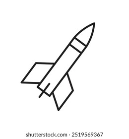 Icono de Missileline. Ilustración vectorial. EPS10