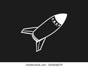 missiles doodle flat black