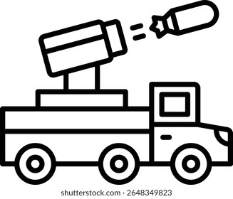 Vektorsymbol für Raketen. Kann für Druck-, Mobil- und Web-Anwendungen verwendet werden.