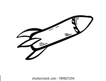 missiles vector icon doodle
