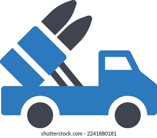 missiles Vector illustration on a transparent background. Premium quality symmbols. Glyphs vector icons for concept and graphic design.