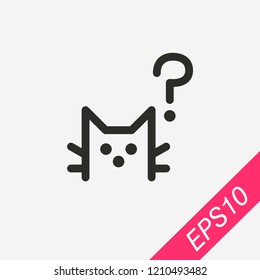 Missing cat icon isolated on background. Pet symbol modern, simple, vector, icon for website design, mobile app, ui. Vector Illustration